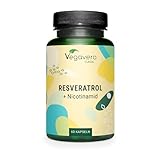 RESVERATROL Vegavero® | 500 mg Trans-Resveratrol | Plus Nicotinamid | 98% reines Trans-Resveratrol aus japanischem Staudenknöterich | Ohne Zusatzstoffe | 60 Kapseln | Vegan