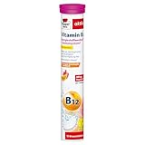 Doppelherz Vitamin B12 - Hochdosiertes Vitamin B12 als Beitrag für den normalen Energiestoffwechsel - 15 vegane Brausetabletten mit Orangen-Granatapfel Geschmack