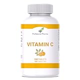 Vitamin C 1000 mg | 180 vegane Tabletten | 6 Monatsvorrat | Immunsystem | Müdigkeit und Stress