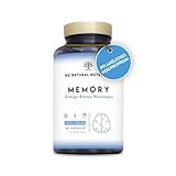 Nootropic - Ginko Biloba für Konzentration. Folsäure, Reishi, Bacopa Bonnieri. Brain Booster | Koffein. Vit b12, B6 zur normalen psychologischen Funktion beitragen.60Vegan Kapseln N2 Natural Nutrition