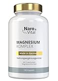 Magnesium Komplex hochdosiert - 1500 mg davon 432mg elementares Magnesium - Citrat, Oxid, Glycinat, Malat und Ascorbat - 180 Kapseln - 5 hochwertige Verbindungen für Muskeln, Eiweiß, Sport