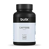 Bulk Koffeintabletten, Pre Workout Booster, 200 mg, 100 Tabletten, Verpackung Kann Variieren