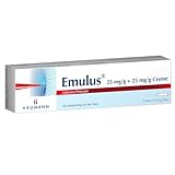 Emulus 25 mg/g + 25 mg/g Creme: Betäubungscreme mit Lidocain und Prilocain zur lokalen Betäubung der Haut bei schmerzhaften Behandlungen, 30 g Creme