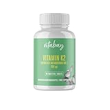 Vitabay Vitamin K2 hochdosiert 200 µg (mcg) - VEGAN 90 Vitamin K2 Tabletten MK7 MK-7 - Vitamin K2 MK7 200µg - Vit K2 Vitamin K 2 Vitamin K2 200µg All-Trans Form K2 Vitamin Vitamin-K2 Mk7 Vitamin K2