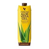 Forever Aloe Vera Gel (1 Liter Saft zum trinken), 100% pures zertifiziertes Aloe Vera Gel, zuckerfrei, ohne Zusatz von Konservierungsstoffen, VitaminC