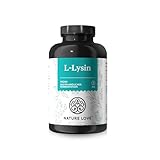 NATURE LOVE® L-Lysin - 365 vegane Kapseln - 1000mg L-Lysin HCL pro Tagesdosis - Lysin aus pflanzlicher Fermentation - 6 Monate Reichweite - Laborgeprüft, ohne Zusätze und in Deutschland produziert