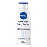 NIVEA Express Body Lotion (400 ml), leichte, schnell einziehende Körperlotion, feuchtigkeitsspendende Körpercreme mit Meeresmineralien und NIVEA Tiefenpflege Serum