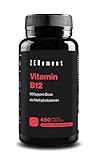 Vitamin B12 Vegan - Hochdosiert 500µg Methylcobalamin pro Tagesdosis - 450 vegane Tabletten für +14 Monate - Gegen Müdigkeit und Erschöpfung - Für Nervenfunktion, Immunsystem - Ohne Zusätze 100% vegan