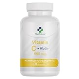 Vitamin C + Rutin 800 mg Kapseln - Magenfreundlich - 60 Kapseln - Vitamin C Komplex