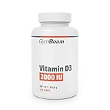GymBeam Vitamin D3 2000 IU - Nahrungsergänzungsmittel, unterstützt Immunsystem, Knochengesundheit & Zellteilung, fördert die Aufnahme von Phosphor und Kalzium, gesunder Zähne (120 caps)