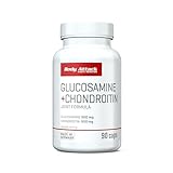 Body Attack GLUCOSAMINE + CHONDROITIN - 90 Caps - Hochdosierte Gelenkkapseln zur Unterstützung des Chondroitin-Haushalts - Support für körpereigene Stoffe in Gelenken & Knorpeln - Aspartamfrei