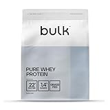 Bulk Pure Whey Protein Pulver, Eiweißpulver, Vanille, 500 g, 16 Portionen, Verpackung Kann Variieren