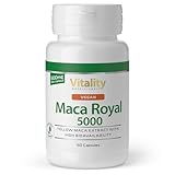 Maca Hochdosiert mit 500 mg pro Kapsel (60 Stk) Gelber Maca-Wurzelextrakt mit besonders hoher Bioverfügbarkeit, Maca Royal Vitality Nutritionals by VitaminExpress