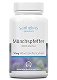 Sanhelios Mönchspfeffer - Hochdosiert - 300 vegane Mikro-Tabletten - 10mg reiner Mönchpfefferextrakt pro Tablette - leicht zu schlucken - Hergestellt & geprüft in Deutschland