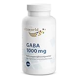 GABA hochdosiert 1000mg je Kapsel - 120 vegane Gamma-Aminobuttersäure Kapseln - ohne unerwünschte Zusätze, glutenfrei und laktosefrei - vitaworld