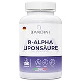 Bandini® ALA Alpha-Liponsäure | Hochdosiert Alpha Lipoic Acid | Alpha Liponsäure zur Unterstützung von Kreislauf, Leber, Nervensystem - Antioxidans | Vegan, Laborgeprüft, GVO-frei | 100 Kapseln
