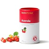 Sanatura Acerola – 175 g Acerola Pulver – natürliches Vitamin C hochdosiert – aus der Acerolakirsche – einfache Anwendung, sehr ergiebig, vegan