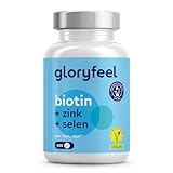 Biotin + Zink + Selen - 400 Tabletten (13 Monate) - Vitamine für Haut, Haare & Nägel* hoch bioverfügbar - 100% vegan, laborgeprüft und ohne Zusätze in Deutschland hergestellt