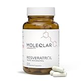 MoleQlar trans-Resveratrol Kapseln - 60 Kapseln Premium Resveratrol aus Hefefermentation - 500mg pro Kapsel - über 98% pures trans-Resveratrol - 100% PAK- und GMO-frei