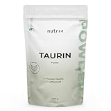 Nutri + Taurin Pulver 1 kg - hochdosiert + vegan - pflanzlich durch Fermentation - reines Taurine Powder 1000 g Premiumqualität natürlich ohne Zusatz