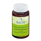 BioPräp 5-HTP Plus Melatonin | 120 Kapseln | vegan | natürliches 5-HTP | 0,5 mg Melatonin & Vitamin B6 | Made in Germany | zertifizierte Produktion