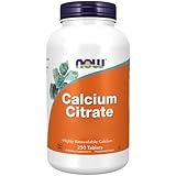 Now Foods Calcium Citrate with Magnesium, 250 vegane Tabletten, Laborgeprüft, Vegetarisch, Glutenfrei, Sojafrei, Ohne Gentechnik