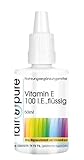 Fair & Pure® - Vitamin E Öl 100 I.E. - 50ml - als D-Alpha-Tocopherol mit Zitronenöl - vegan - Vitamin E Tropfen - zur inneren und äußeren Anwendung