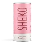 SHEKO Strawberry Erdbeere Mahlzeitersatz Shake - 25 Shakes pro Dose - Proteinreich, Glutenfrei & Natürlicher Geschmack - Diät Shakes zum Abnehmen