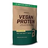 BioTechUSA Vegan Protein | Shake auf Reis- und Erbsenbasis mit Superfoods und Aminosäuren | Zucker-, laktose- und glutenfrei, 500 g, Banane
