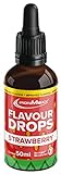 IronMaxx Flavour Drops - Erdbeere 50ml | kalorienfrei & zuckerfrei | vegane Aromatropfen zum süßen von Lebensmitteln | praktischer Tropfer-Verschluss