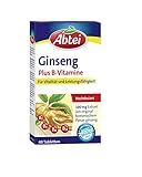 Abtei Ginseng Plus B-Vitamine - hochdosiert - Nahrungsergänzung für Vitalität und Leistungsfähigkeit - 1 x 40 Tabletten