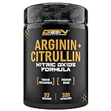 L-Arginin + L-Citrullin - 320 Kapseln - 1100 mg pro Kapsel - Citrullin + Arginin Base im 1:1 Verhältnis - Premium Aminosäuren - Laborgeprüfte Qualität - German Elite Nutrition