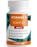 Vitamin B Komplex hochdosiert - 180 Tabletten - alle 8 B-Vitamine (B1, B2, B3, B5, B6, B7, B9, B12) + Co-Faktoren Cholin & Myo-Inositol - laborgeprüft mit Zertifikat - vegan - Vorrat für 6 Monate