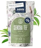 Sencha Grüner Tee Monte Nativo (200g) - Sencha Tee schonend getrocknet - hochwertiger und aromatischer Grüntee (Green Tea) - premium Qualität grüner Tee lose - Kräutertee perfekt als Tee Geschenk