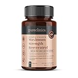 Pureclinica 1000 mg Resveratrol (Vorrat für 3 Monate), 10-fache Stärke mit schwarzem Pfefferextrakt (90 Stück (1er-Pack))