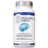 POWERMIND® Nootropic für Konzentration & Gedächtnis| Mit Cognizin® Citicoline, Bacopa, Tyrosin, Guarana + Vitamin B-Komplex & Magnesium | Made in DE