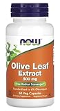 Now Foods - Olivenblatt-Extrakt | Natürliche Unterstützung für das Immunsystem und antioxidativer Schutz - 500mg, 60 Kapseln