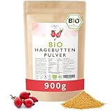 Bio Hagebuttenpulver 900g / 0,9kg 100% echte Hagebutte Europa Rohkostqualität Hagebutten Pulver