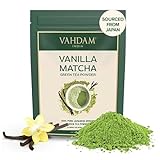 VAHDAM, Vanille Matcha Grüner Tee Pulver (100g, 50+ Tassen) 100% Natürlich Premium Qualität Japanischer Herkunfts Matcha Teepulver | Brauen Sie Köstlichen Latte