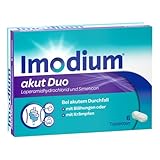 IMODIUM® akut Duo – Unsere Kompletthilfe bei akutem Durchfall – Lindert zusätzlich Blähungen oder Krämpfe - 6 Tabletten