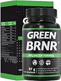 BRNR GREEN BRNR - Grüntee Extrakt hochdosiert 120 Kapseln mit extra viel EGCG + Polyphenole, Green Tea Kapseln, Grüner Kaffee Extrakt, 120 Kapseln