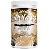 Veganer Protein Pudding mit 20,6 g Eiweiß und nur 111 kcal pro Portion – In nur 2 Minuten zubereitet, Low Sugar, Low Fat & Laktosefrei – 600 g Pulver VANILLA ICE CREAM