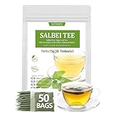 Premium Salbei Teebeutel,Sage Leaf Tea 50ct, hergestellt aus 100% natürlichen Salbeiblättern, ohne Zusatzstoffe und ohne Koffein.