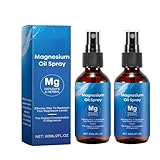 Magnesiumöl für Füße, Magnesiumspray, 100% reines und organisches natürliches Magnesiumölspray, Leicht aufzunehmen und anzuwenden, Magnesiumölspray für Füße (2)