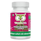 Pinienrindenextrakt Kapseln - 500 mg OPC - hochdosiert - 527 mg Extrakt - Qualität aus Deutschland - ohne Zusätze - vegan - laborgeprüft - starkes Antioxidans - Vitamineule®