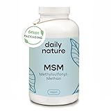 dailynature MSM Kapseln hochdosiert | 1600 mg MSM Pulver pro Tagesdosis | 365 Kapseln | Nahrungsergänzungsmittel mit Methylsulfonylmethan | vegan & ohne Zusätze | glutenfrei | laktosefrei