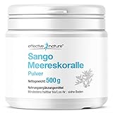 Sango Meereskoralle Pulver - 500 g Sango Koralle mit Calcium und Magnesium im optimalen Verhältnis 2:1 - Hochdosiertes Sango Meereskoralle Pulver…