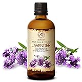 Lavendelöl 100ml - Bulgarien - Rein & Natürliches Ätherisches Lavendel Öl für Guten Schlaf - Beauty - Schönheit - Aromatherapie - Entspannung - Raumduft - Duftlampe - Lavendelöl Ätherisch
