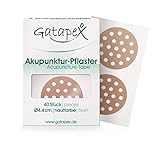 Gatapex runde Akupunktur-Pflaster, 40 Stück, Ø44mm, Hautfarbe