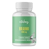 Vitabay Brahmi • 2000 mg pro Kapsel • 150 vegane Kapseln • Bacopa Monnieri • Kleines Fettblatt • Ayurvedische Kräuter